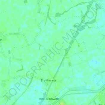 Kirkhouse Green topographic map, elevation, terrain