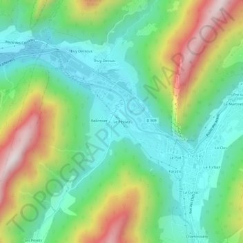 Le Pessay topographic map, elevation, terrain