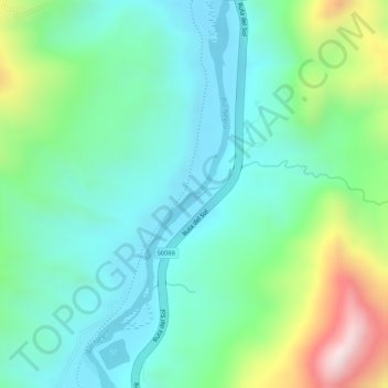 Chorro topographic map, elevation, terrain