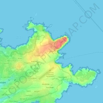 Le Stiff topographic map, elevation, terrain