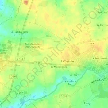 La Monnerie topographic map, elevation, terrain