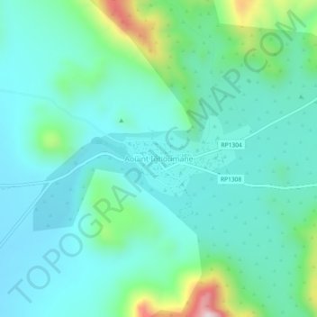 Aouint Ighoumane topographic map, elevation, terrain