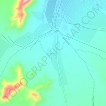 الزبيرة topographic map, elevation, terrain