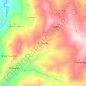 Rumipamba topographic map, elevation, terrain