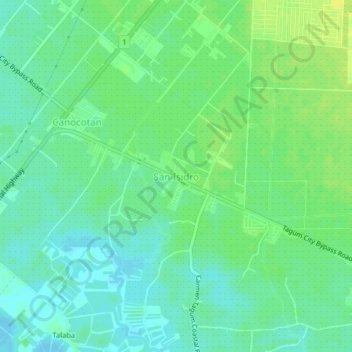 San Isidro topographic map, elevation, terrain