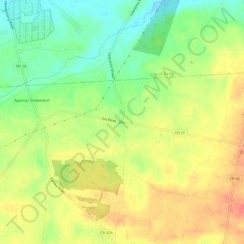 Dix topographic map, elevation, terrain