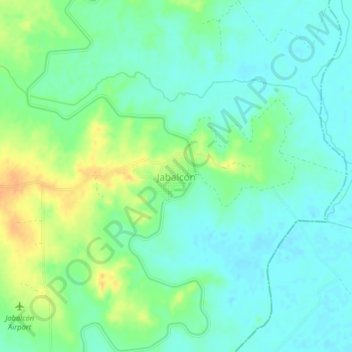 Jabalcón topographic map, elevation, terrain