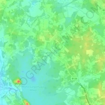 Wetakeluwagama topographic map, elevation, terrain