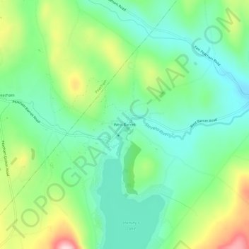 West Barnet topographic map, elevation, terrain