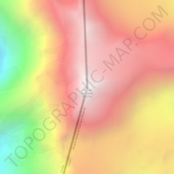 Mount Hubbard topographic map, elevation, terrain