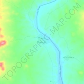 Mexiquillo topographic map, elevation, terrain
