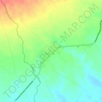 Maasin topographic map, elevation, terrain