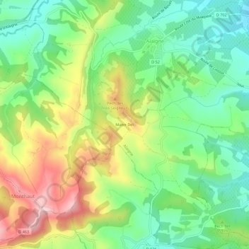 Mater Deï topographic map, elevation, terrain