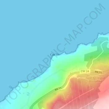 Cap Ivi topographic map, elevation, terrain