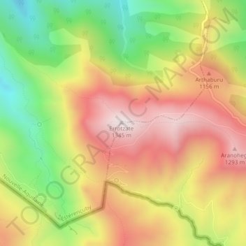 Errozate topographic map, elevation, terrain