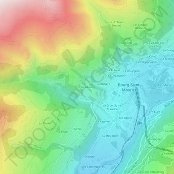 Le Villaret topographic map, elevation, terrain