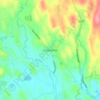 Cullyhanna topographic map, elevation, terrain