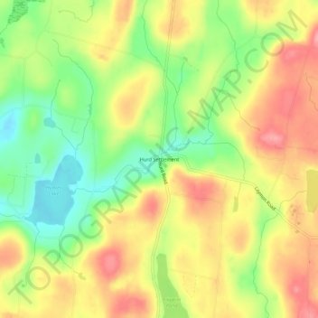 Hurd Settlement topographic map, elevation, terrain