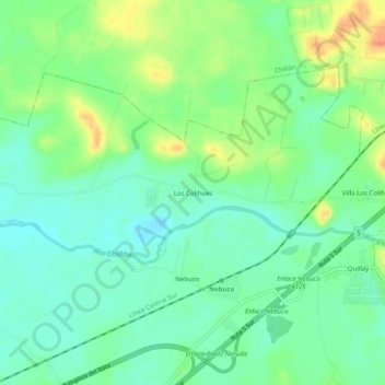 Los Colihues topographic map, elevation, terrain