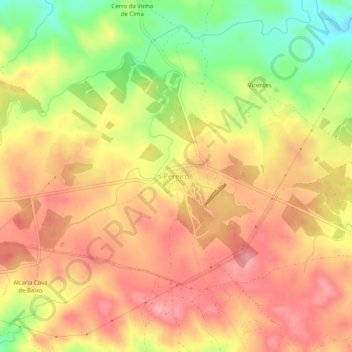 Pereiro topographic map, elevation, terrain