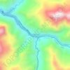 Entrada a las Juntas topographic map, elevation, terrain
