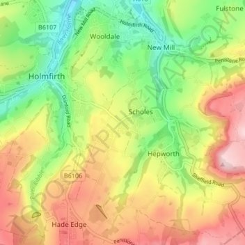 Paris topographic map, elevation, terrain