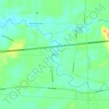 Cookville topographic map, elevation, terrain