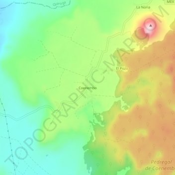 Coenembo topographic map, elevation, terrain