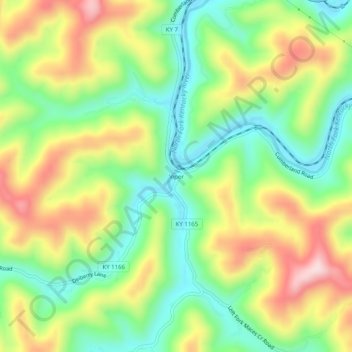 Viper topographic map, elevation, terrain