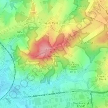 Fortuinberg topographic map, elevation, terrain