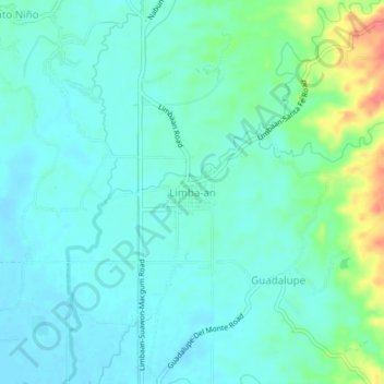 Limba-an topographic map, elevation, terrain
