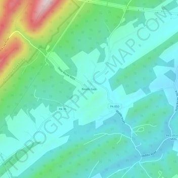 Reeds Gap topographic map, elevation, terrain