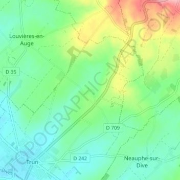 Le Ménil Girard topographic map, elevation, terrain