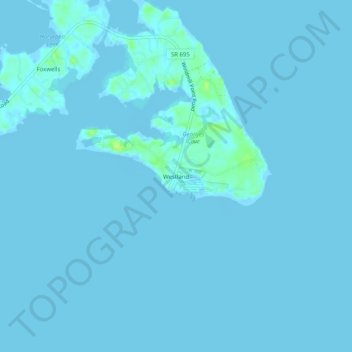 Westland topographic map, elevation, terrain
