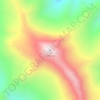 Po topographic map, elevation, terrain