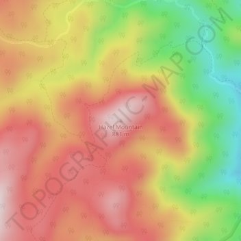 Hazel Mountain topographic map, elevation, terrain
