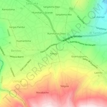 Pintag topographic map, elevation, terrain