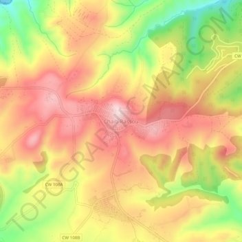 Chaib Rassou topographic map, elevation, terrain