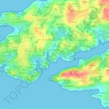 Kernisi topographic map, elevation, terrain
