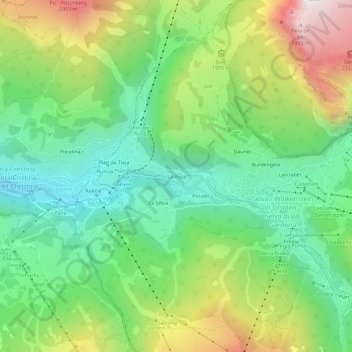La Poza topographic map, elevation, terrain