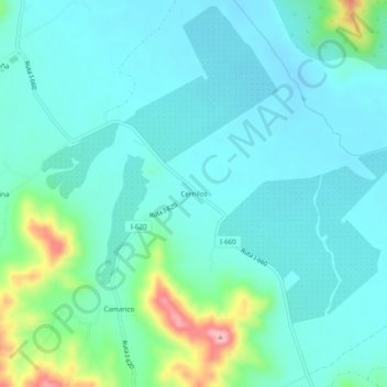 Cerrillos topographic map, elevation, terrain