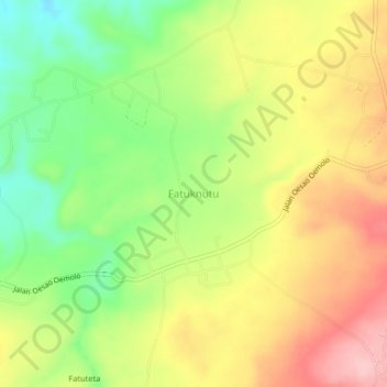 Fatuknutu topographic map, elevation, terrain