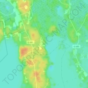 Hagstad topographic map, elevation, terrain