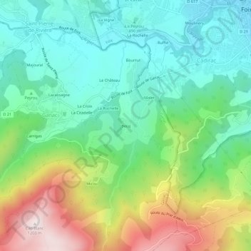 Becq topographic map, elevation, terrain