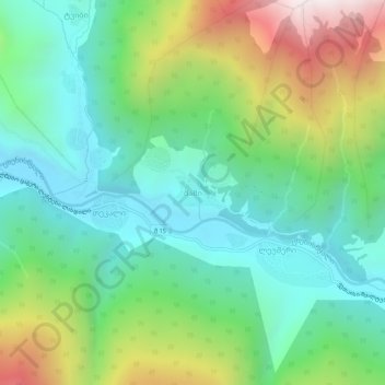 Mami topographic map, elevation, terrain