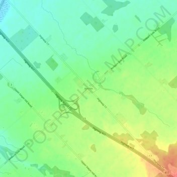 Antrim topographic map, elevation, terrain