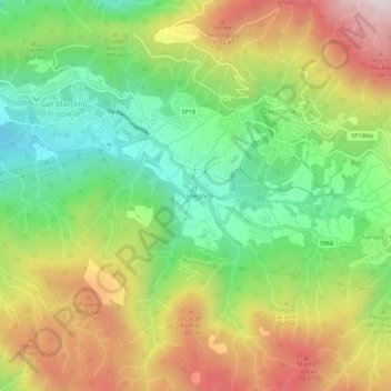 Limestre topographic map, elevation, terrain