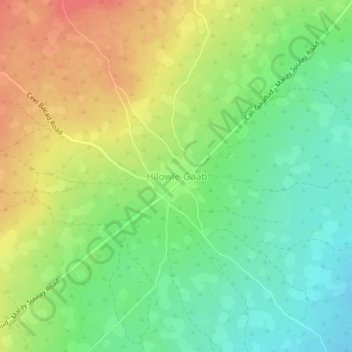 Hilowle-Gaab topographic map, elevation, terrain