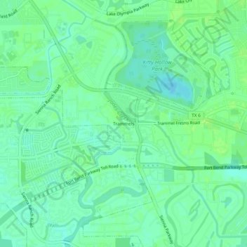 Trammels topographic map, elevation, terrain