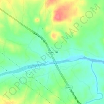 Hedwigs Hill topographic map, elevation, terrain